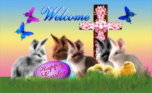 <img:stuff/AnEasterWelcomeBunniesManyChicksCross300.jpg.png.jpg>